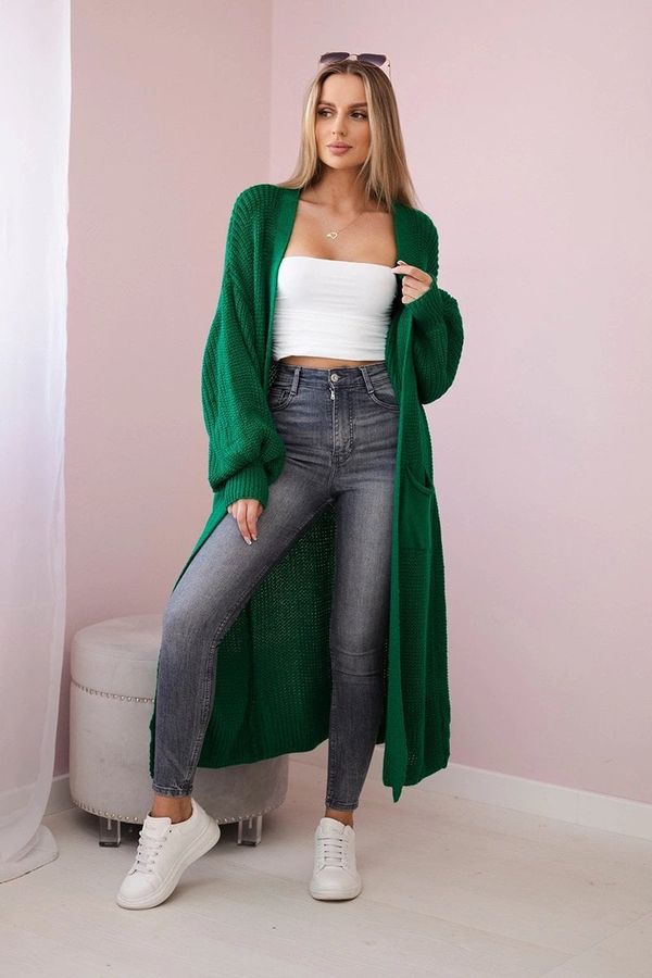 Kesi Long cardigan sweater green