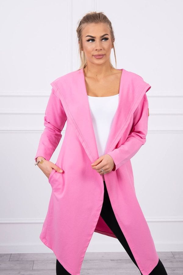 Kesi Long cardigan with hood light pink