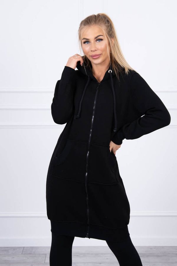 Kesi Long insulated hoodie in black