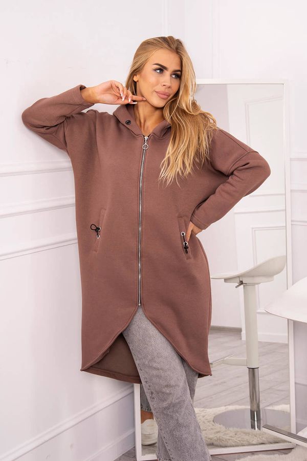 Kesi Long insulated mocha sweatshirt