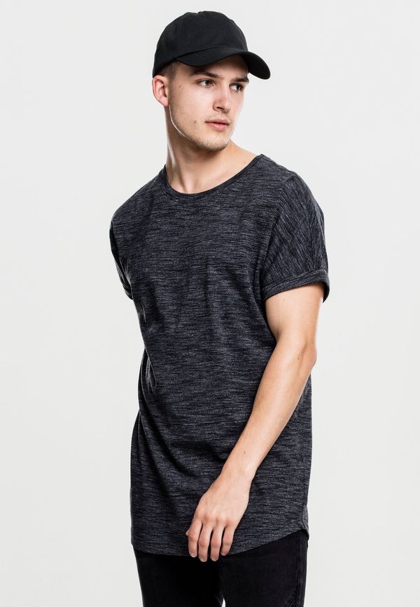 Urban Classics Long Space Dye Turn Up Tee blk/wht