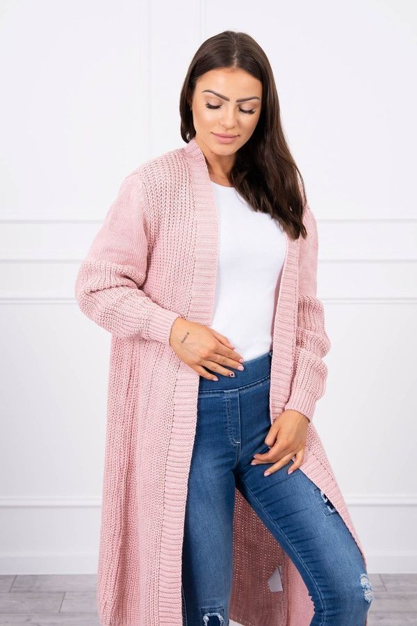 Kesi Long sweater powder pink cardigan