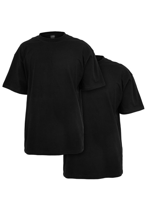 Urban Classics Long T-shirt 2 pcs black+black