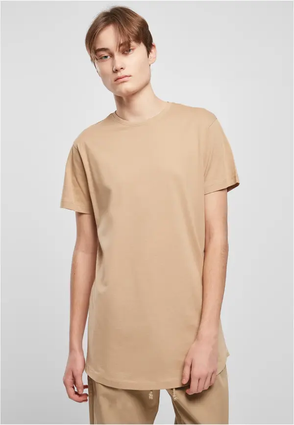 Urban Classics Long T-shirt in the shape of a union beige