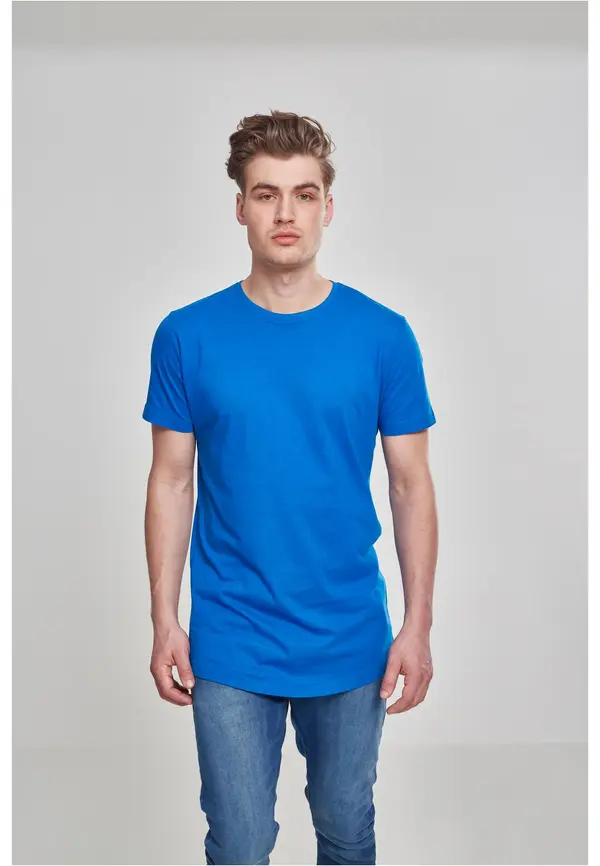 Urban Classics Long T-shirt in the shape of bright blue