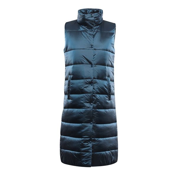 ALPINE PRO Long women's quilted vest with wr ALPINE PRO UREFA mykonos blue