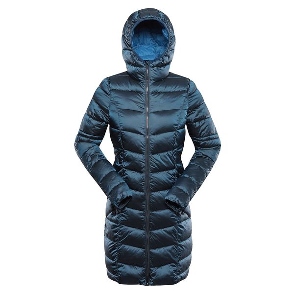 ALPINE PRO Long women's ultralight coat ALPINE PRO OREFA mykonos blue