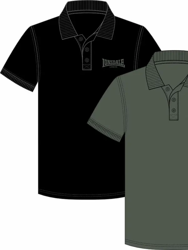 Lonsdale Lonsdale Men's polo shirt regular fit double pack