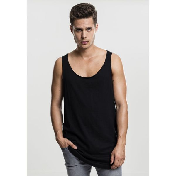 Urban Classics Loose Tank with long shape and open edge black