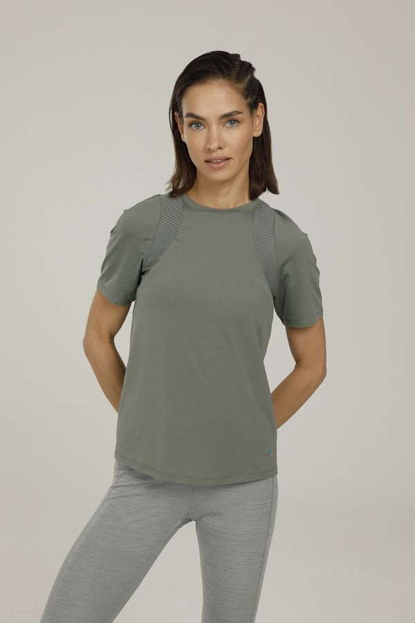 Lumberjack Lumberjack EMILY T-SHIRT 2FX PASTEL KHAKI Woman Sleeve T-Sh