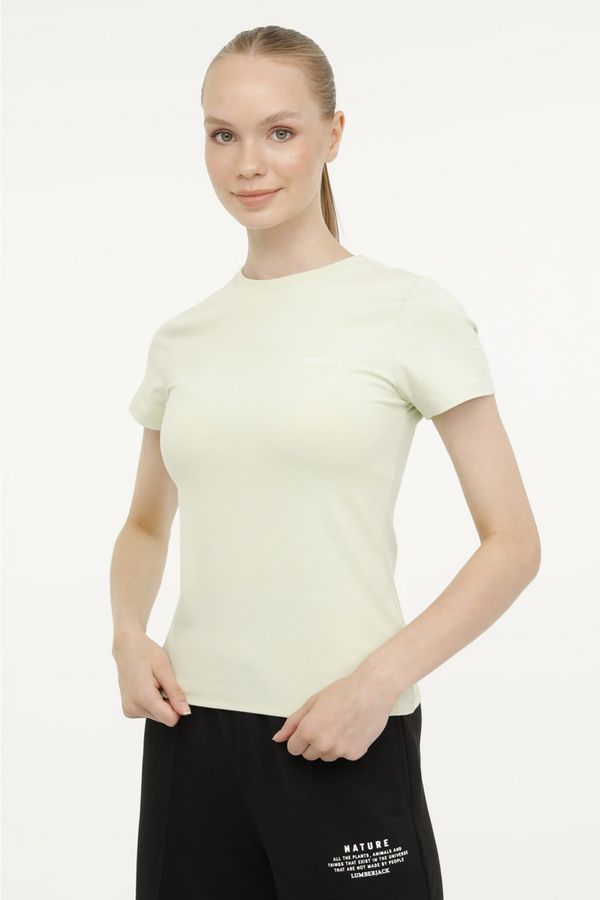 Lumberjack Lumberjack W-CT129 BASIC C NECK T-SH PASTEL GREEN Woman Sleeve T-Sh