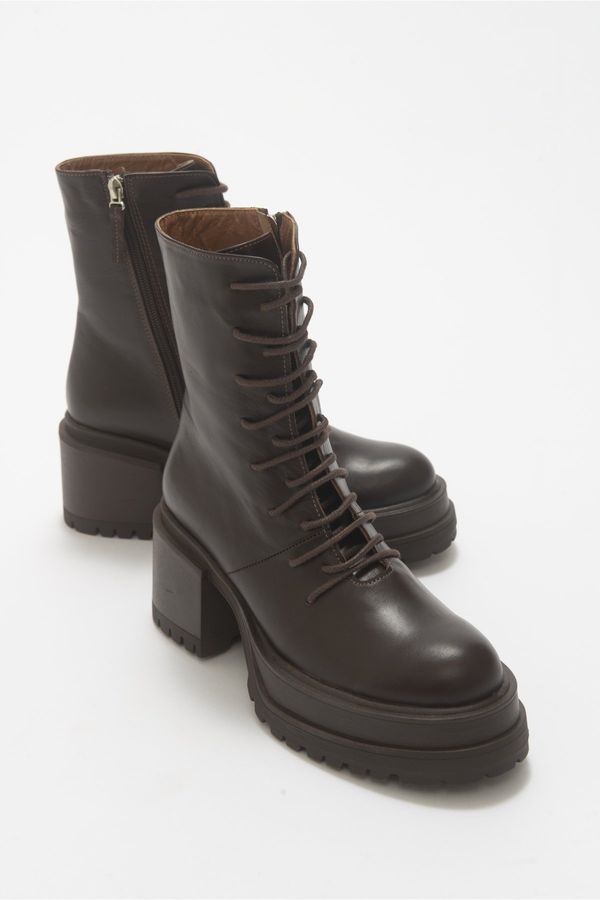 LuviShoes LuviShoes Tatia Brown Skin Genuine Leather Women's Boots