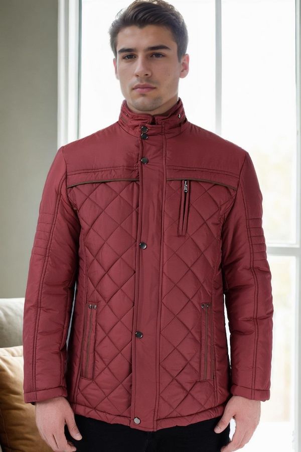 dewberry M8616 DEWBERRY MEN'S COAT-BURGUNDY-1