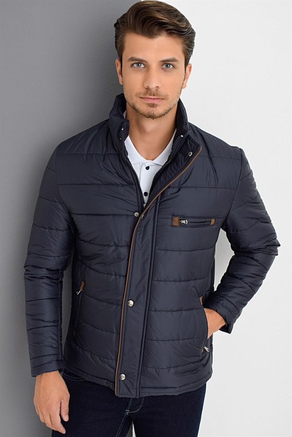 dewberry M8625 DEWBERRY MEN'S COAT-NAVY BLUE