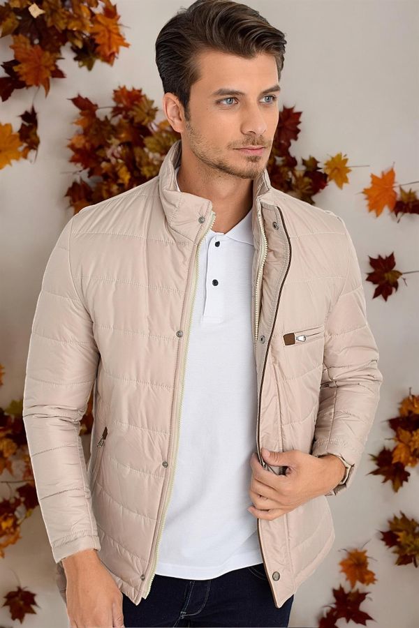 dewberry M8625 DEWBERRY MEN'S COAT-PLAIN BEIGE