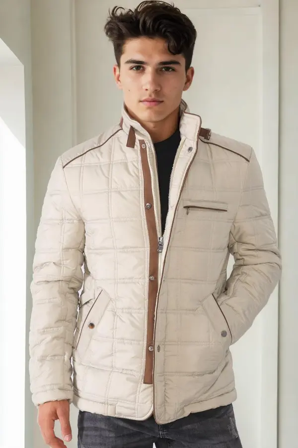 dewberry M9640 DEWBERRY MEN'S JACKET-BEIGE