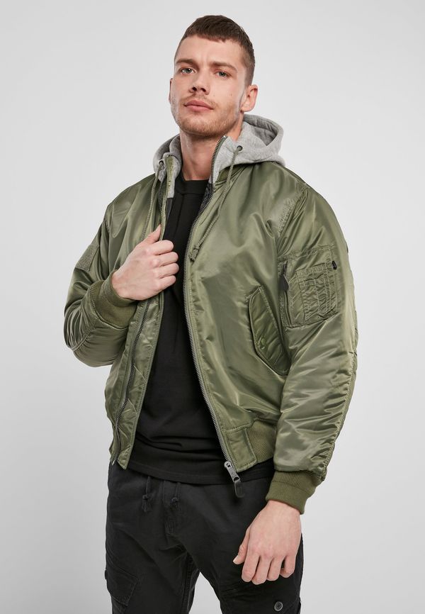 Brandit MA1 Hooded Bomber Jacket olive/grey