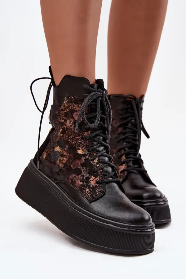 Maciejka Maciejka usnjeni gležnjarji na platformo