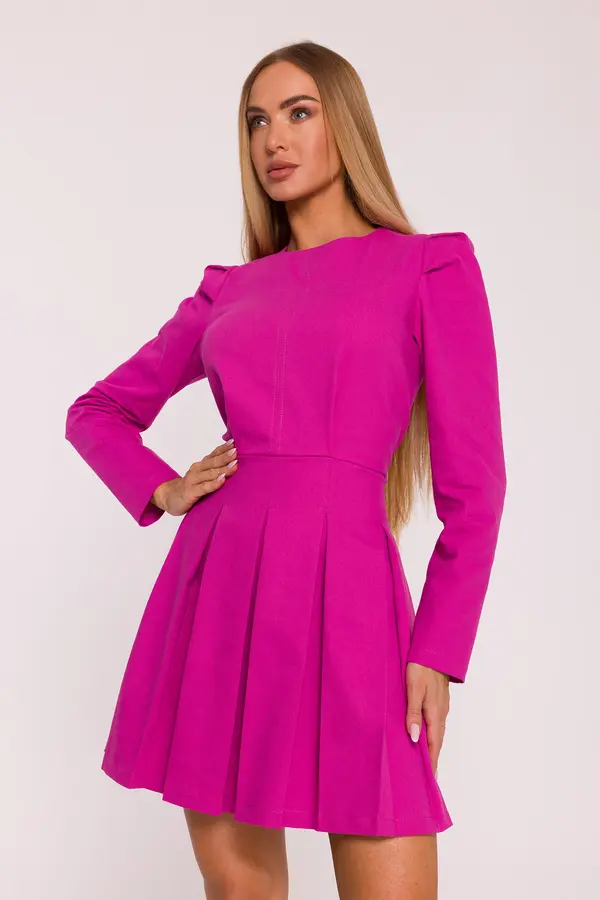 Made Of Emotion Made Of Emotion Woman's Flared dress with box pleats - pink