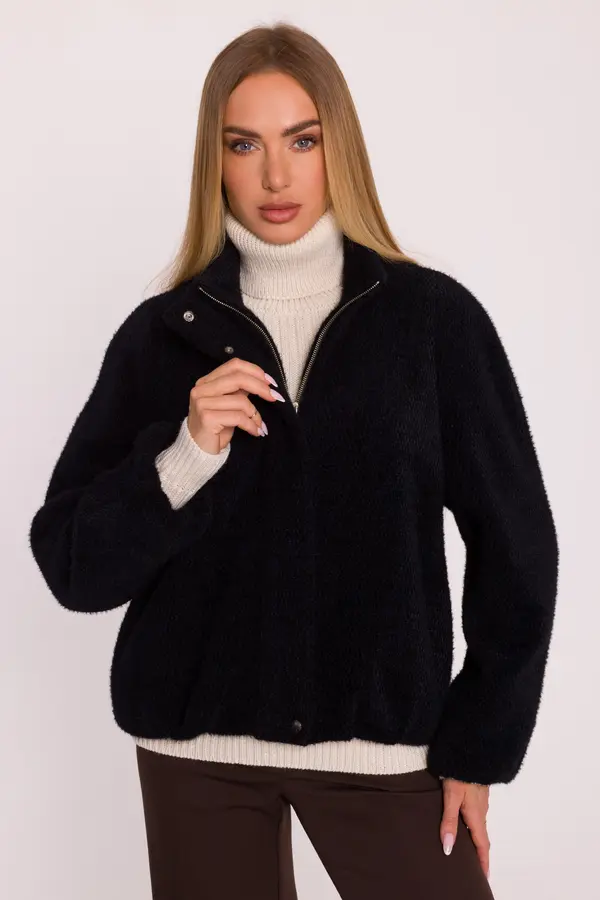 Made Of Emotion Made Of Emotion Woman's Short jacket made of coat fabric - black