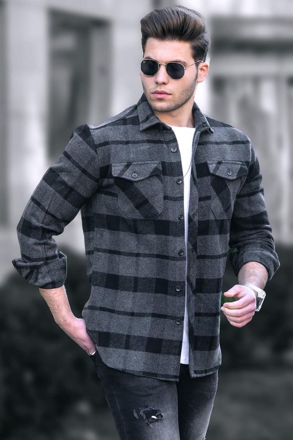 Madmext Madmext Anthracite Lumberjack Shirt 4950