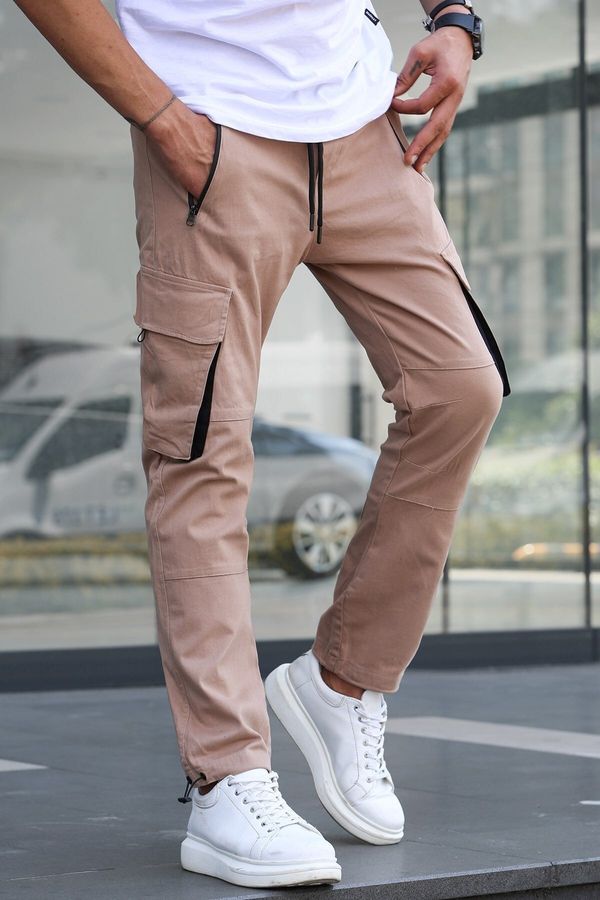 Madmext Madmext Beige Cargo Pocket Jogger Pants 5791