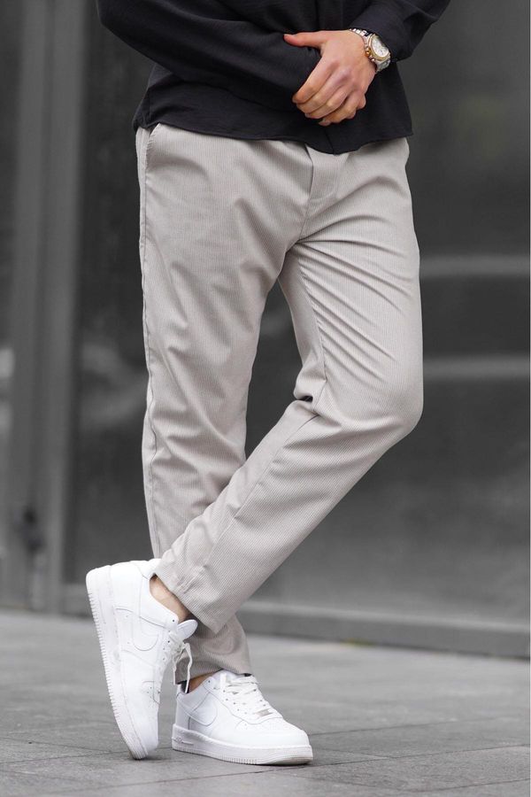 Madmext Madmext Beige Straight Cuff Men's Trousers 6531