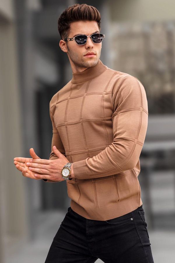 Madmext Madmext Beige Turtleneck Knitwear Sweater 5784