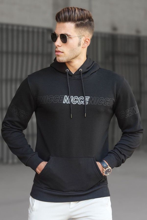 Madmext Madmext Black Printed Men's Sweatshirt 5305