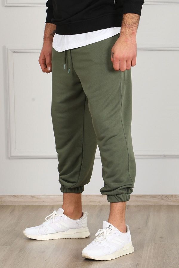 Madmext Madmext Khaki Oversize Short Leg Men's Tracksuit 4832