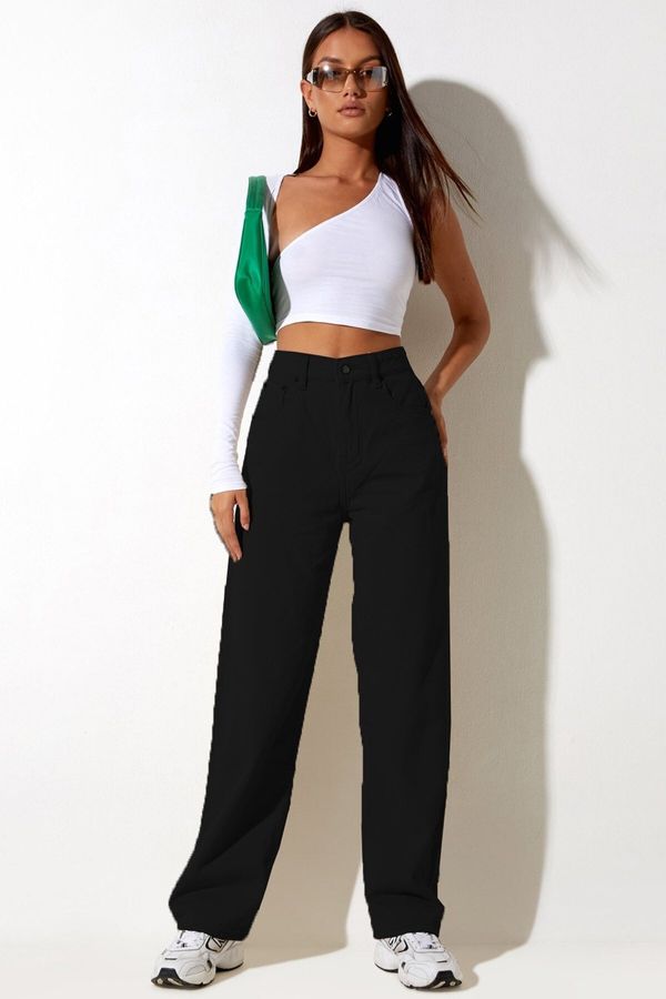 Madmext Madmext Mad Girls Black Palazzo Jeans