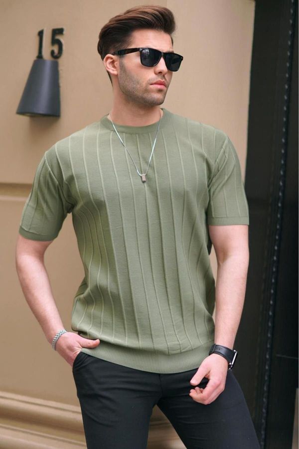 Madmext Madmext Men&#39;s Mint Green T-Shirt 5684