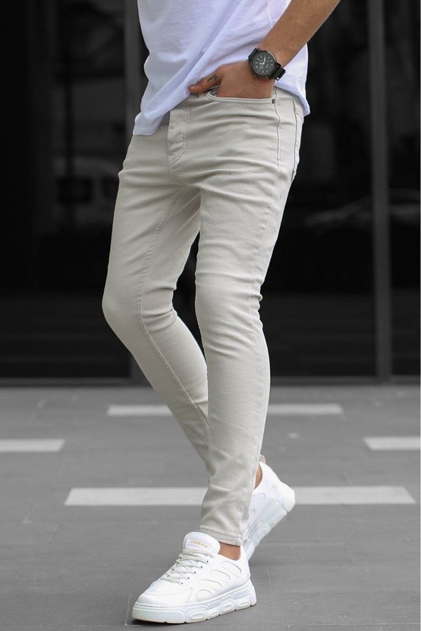 Madmext Madmext Men's Light Beige Canvas Slim Fit Trousers