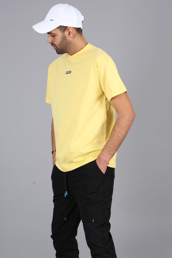 Madmext Madmext Men's Yellow Back Detailed T-Shirt 5365