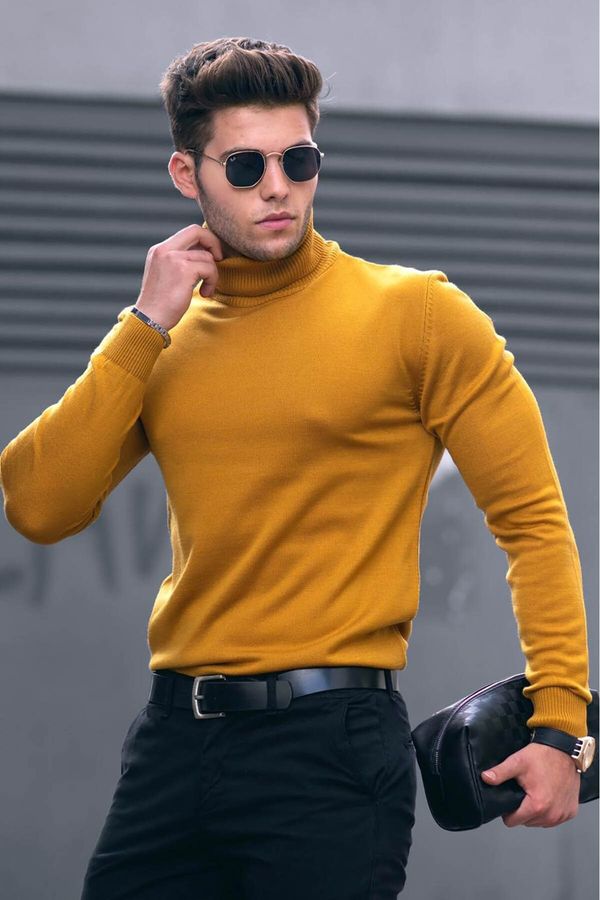 Madmext Madmext Mustard Turtleneck Sweater 4656