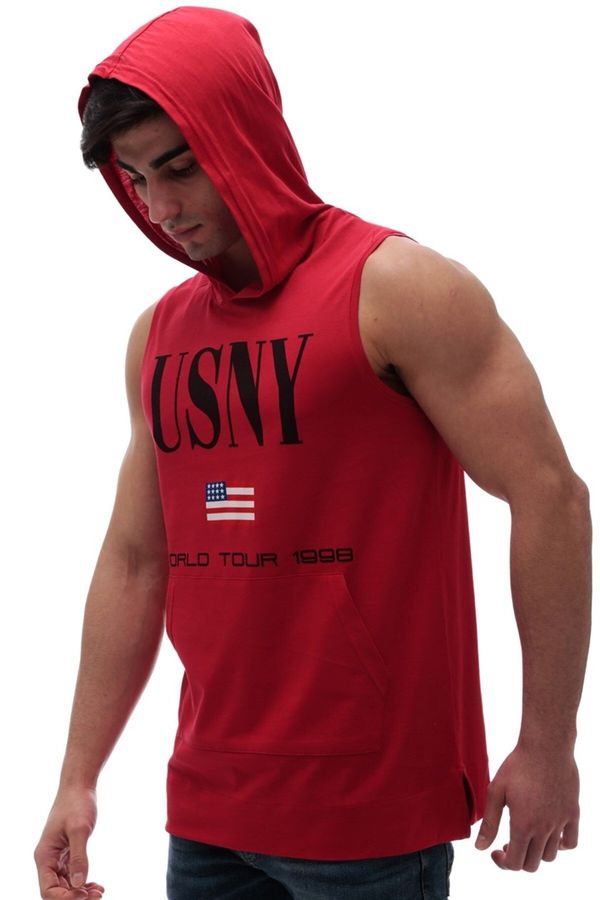 Madmext Madmext Red Hooded Undershirt 2887