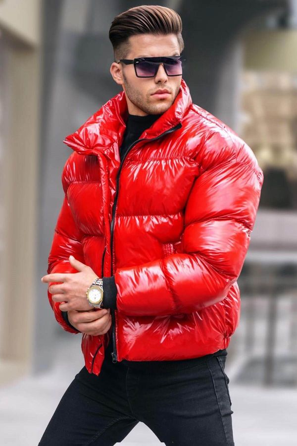 Madmext Madmext Red Shiny Basic Down Jacket 5993