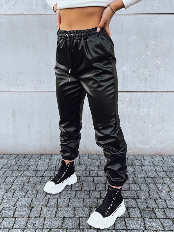 DStreet MAGIR ladies leather joggers black Dstreet