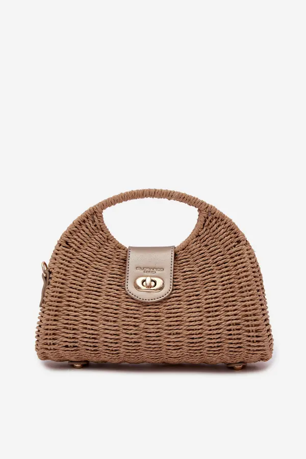 FLORA & CO Majhna pletena torbica Flora&amp;Co z odstranljivim trakom