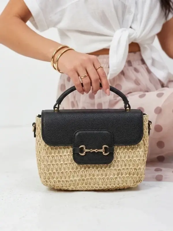 Resti Majhna slamnata torbica Lurena