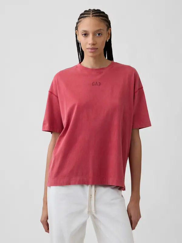 GAP Majica GAP oversized z logotipom VintageSoft