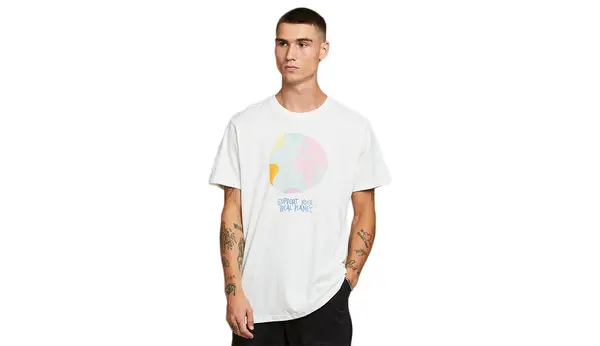 Dedicated Majica s kratkimi rokavi Stockholm Off-White