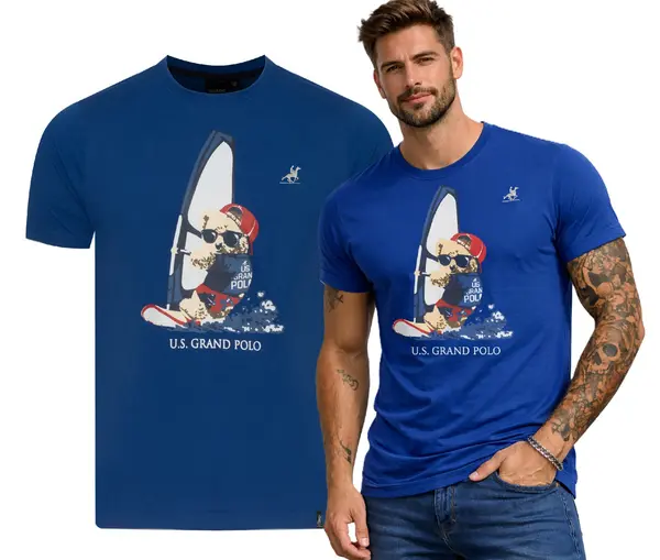U.S. GRAND POLO EQUIPMENT & APPAREL Majica z ameriško majico Grand Polo