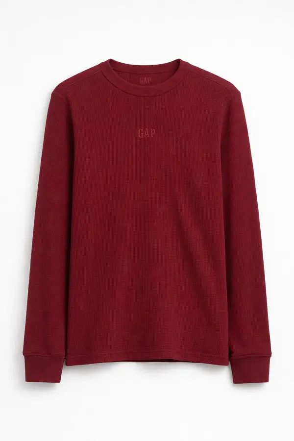 GAP Majica z dolgimi rokavi GAP z vafljasto strukturo