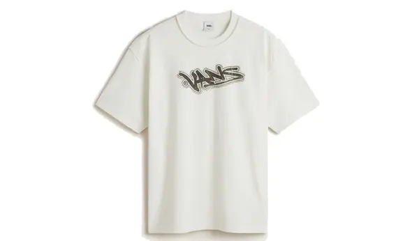 Vans Majice - Vans LX Slap SS Tee Marshmallow Bela