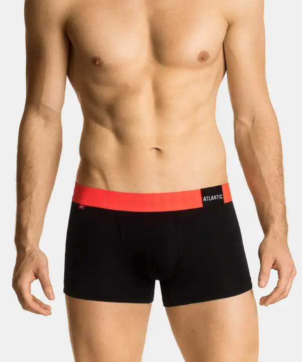 Atlantic Man boxers ATLANTIC PREMIUM with mikromodal - black/orange