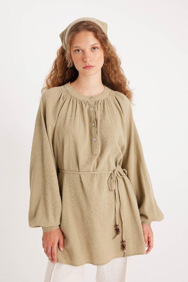 DEFACTO Manuka x DeFacto Muslin Long Sleeve Tunic