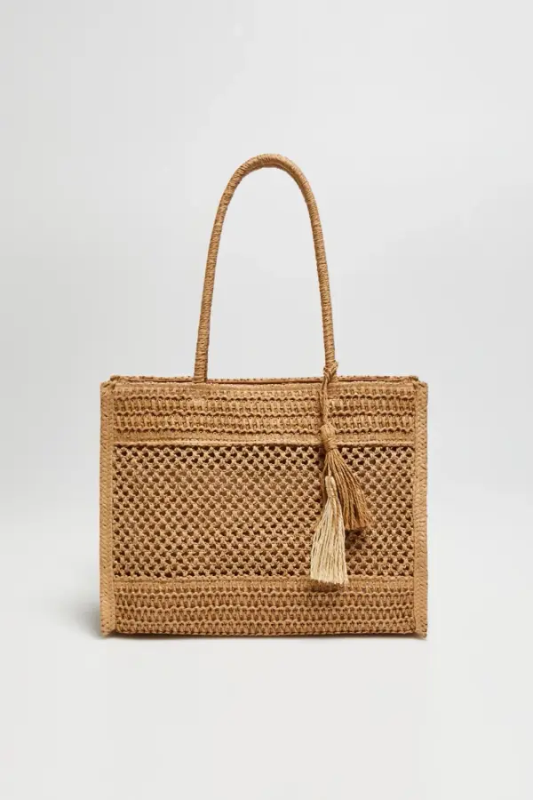Marisse Marisse Beige Beach Bag