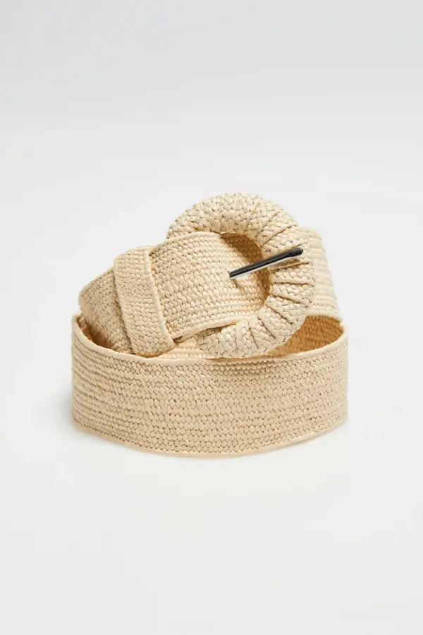 Marisse Marisse Beige Belt With Buckle