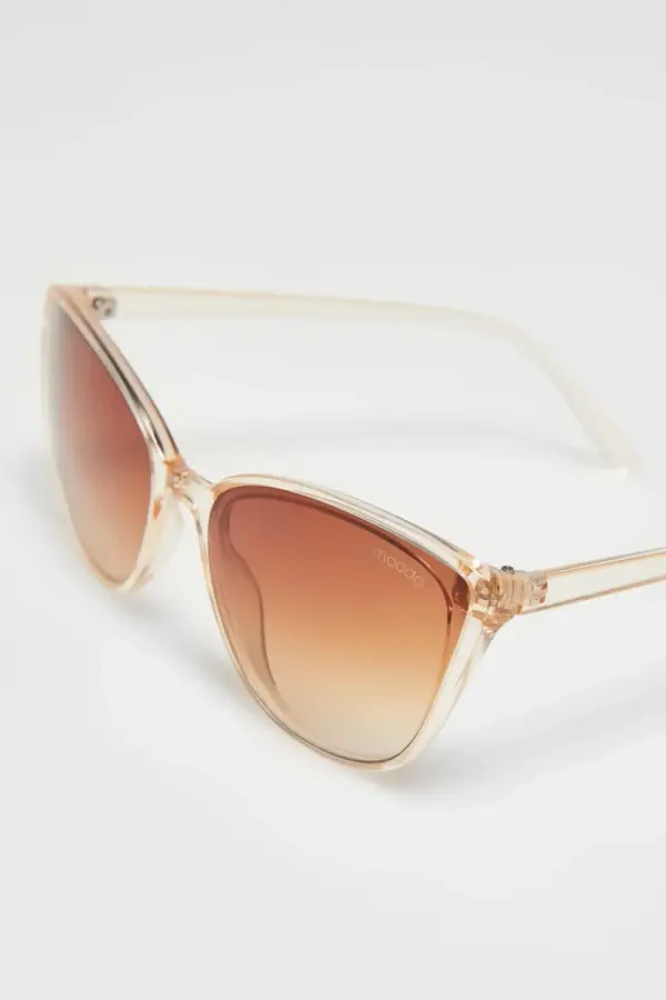 Marisse Marisse Beige Cat-Eye Sunglasses